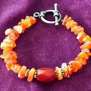 Orange Beaded Bracelet
